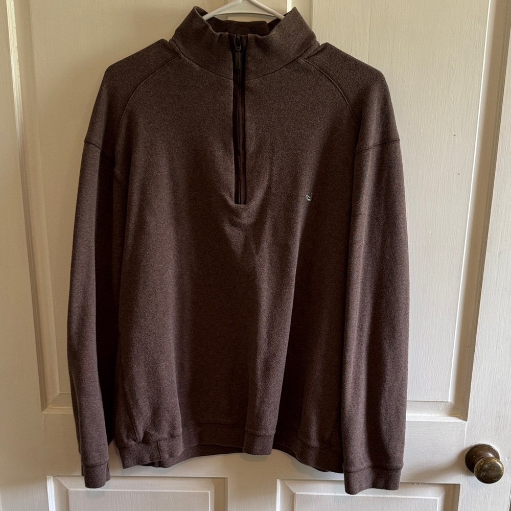Southern Marsh Men's Brown Half-Zip Pullover Sweater